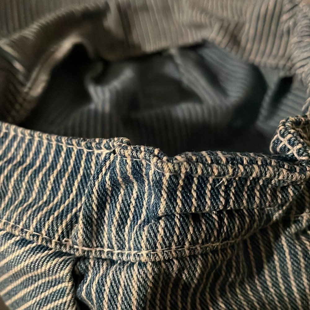 OshKosh B'gosh vintage youth/kids striped denim & white railroad conductor hat - Picture 3 of 3